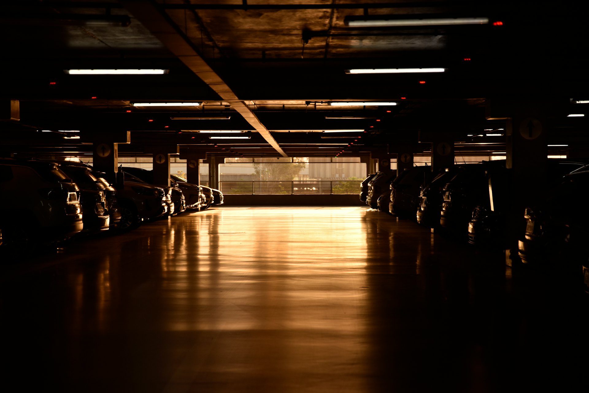 Multi-level covered parking garage